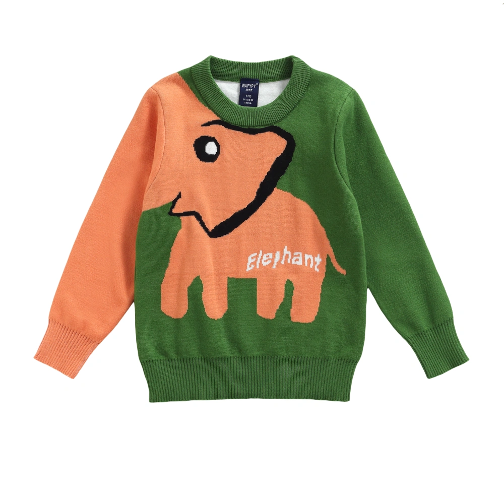 Autumn Winter Baby Boys Sweater, Cartoon Long Sleeve Knitted Tops