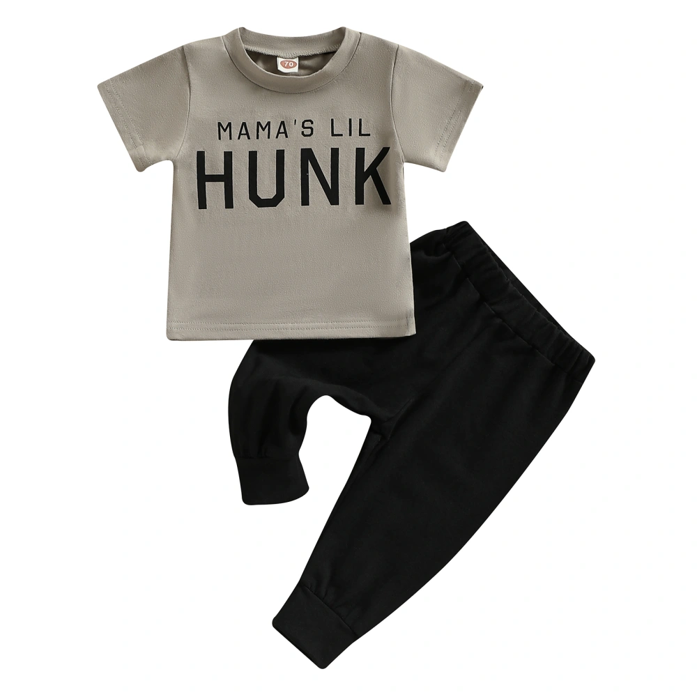 Toddler Baby Boys Summer Outfit Letter Print T-shirt and Sweatpants