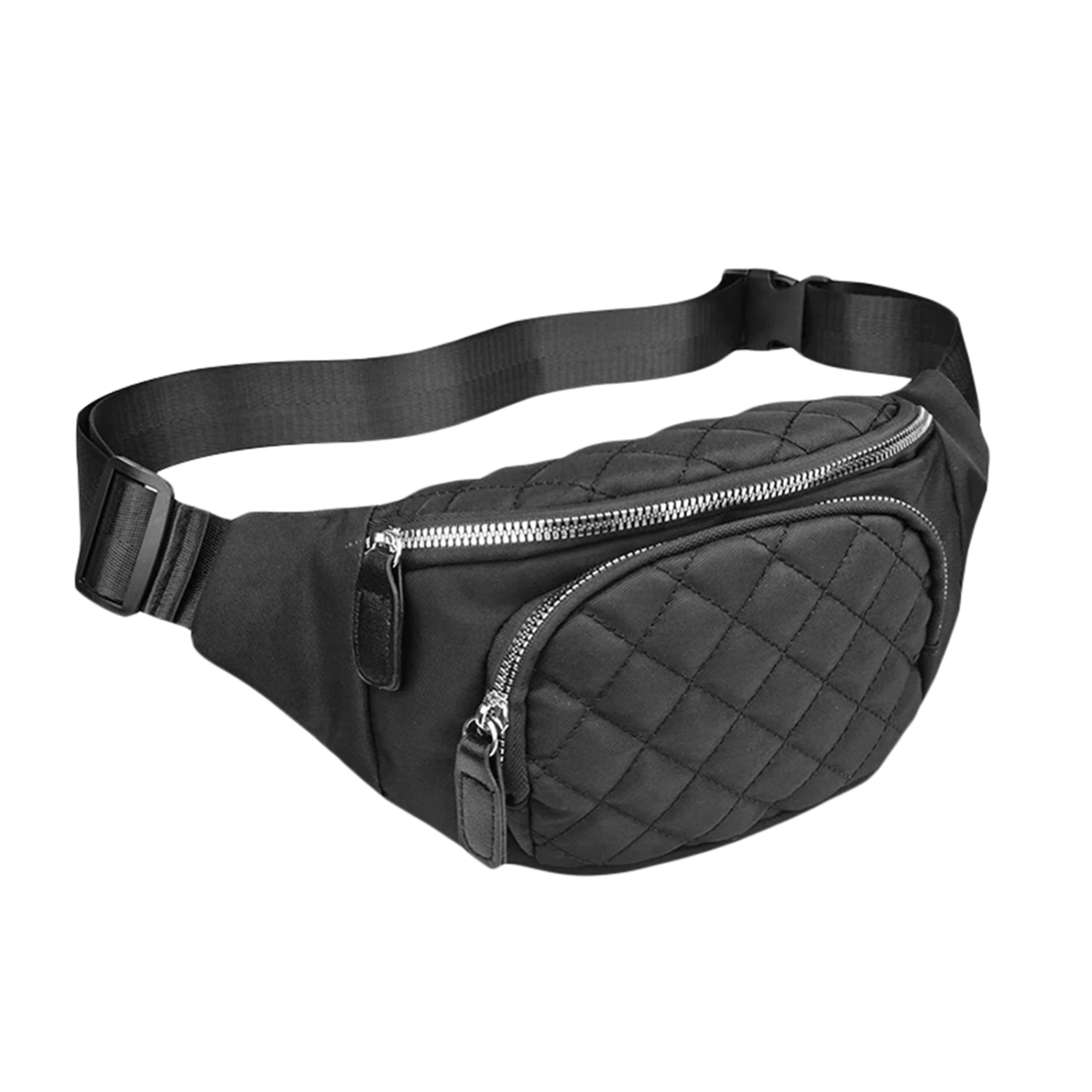 Women Fanny Pack Lightweight Quilted Waist Chest Bag Belt Purse