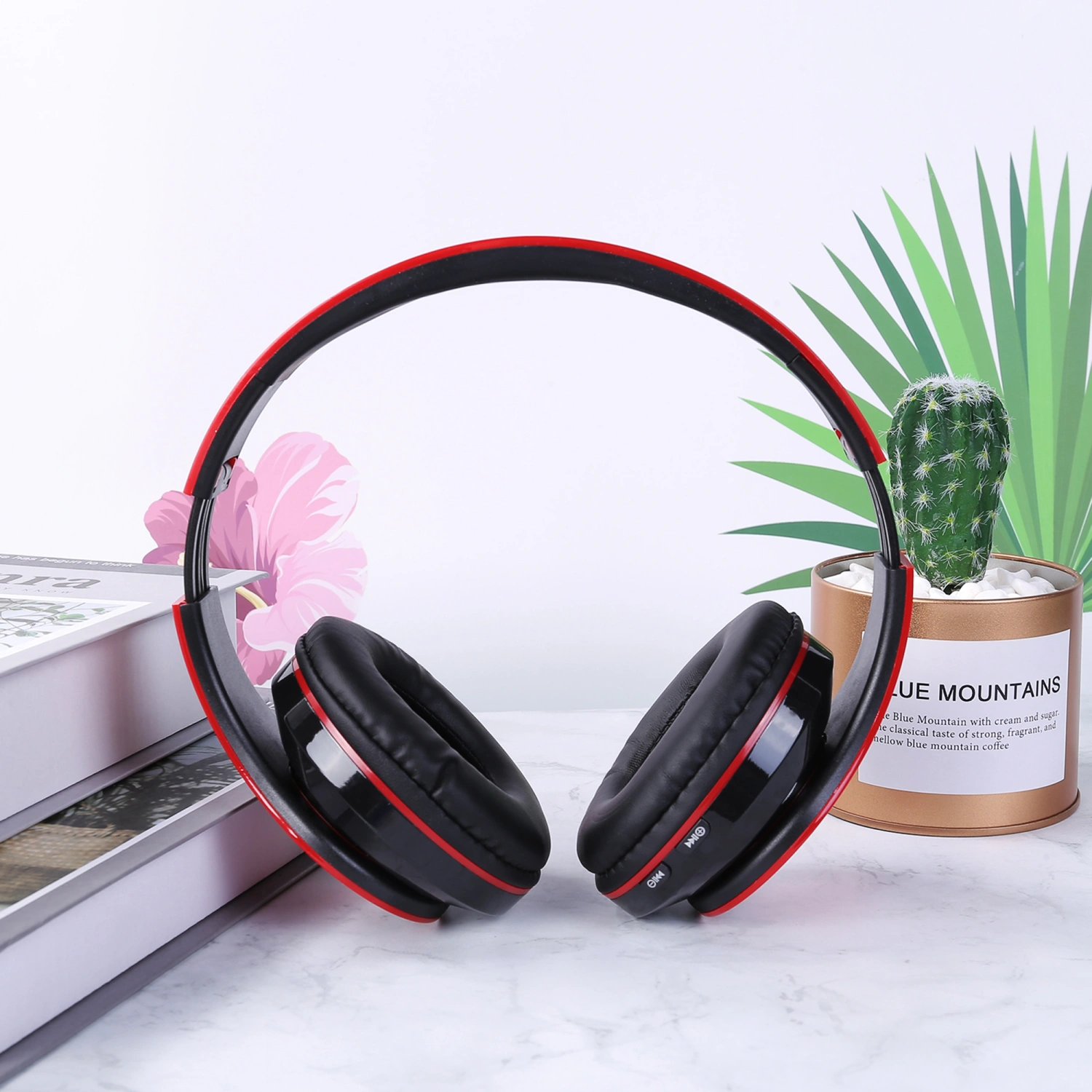 Wireless 5.1 Bluetooth Headphone, RGB Light Foldable Over-Head Headset