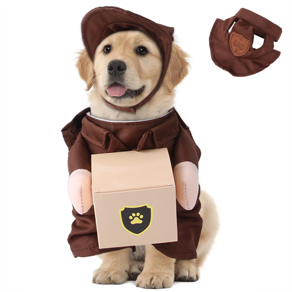 Pet Courier Modeling Clothes Dog Cat Cute Standing Funny Costume