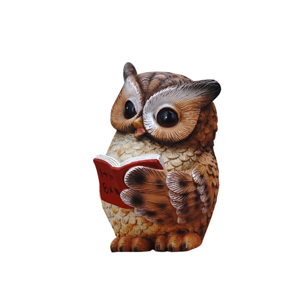 Outdoor Figurine Decoration, Resin Solar Power Owl Shaped Statues