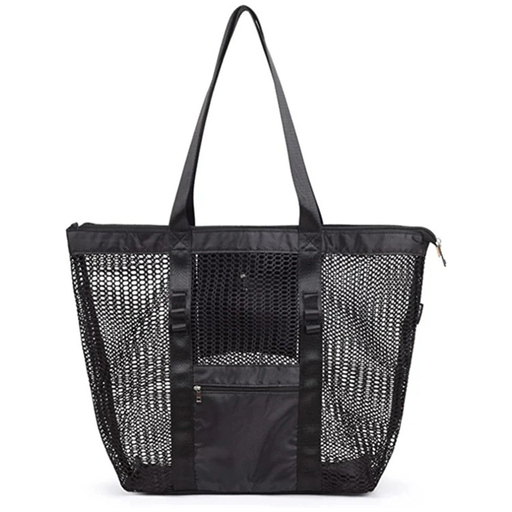 Women Beach Tote Bag, Mesh Large Capacity Handbag Waterproof Pool Bag