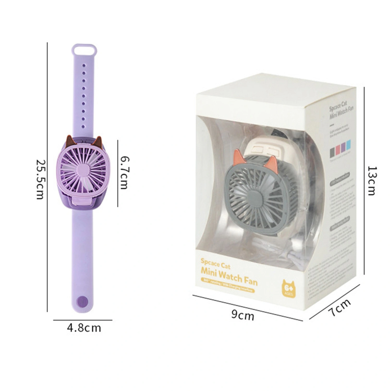 Children Watch Fan Student Outdoor Portable Mini Rechargeable Gift