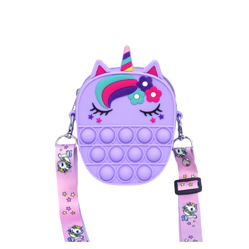 Kid Bubble Shoulder Bag for Girl Cartoon Unicorn Cross Body Wallet