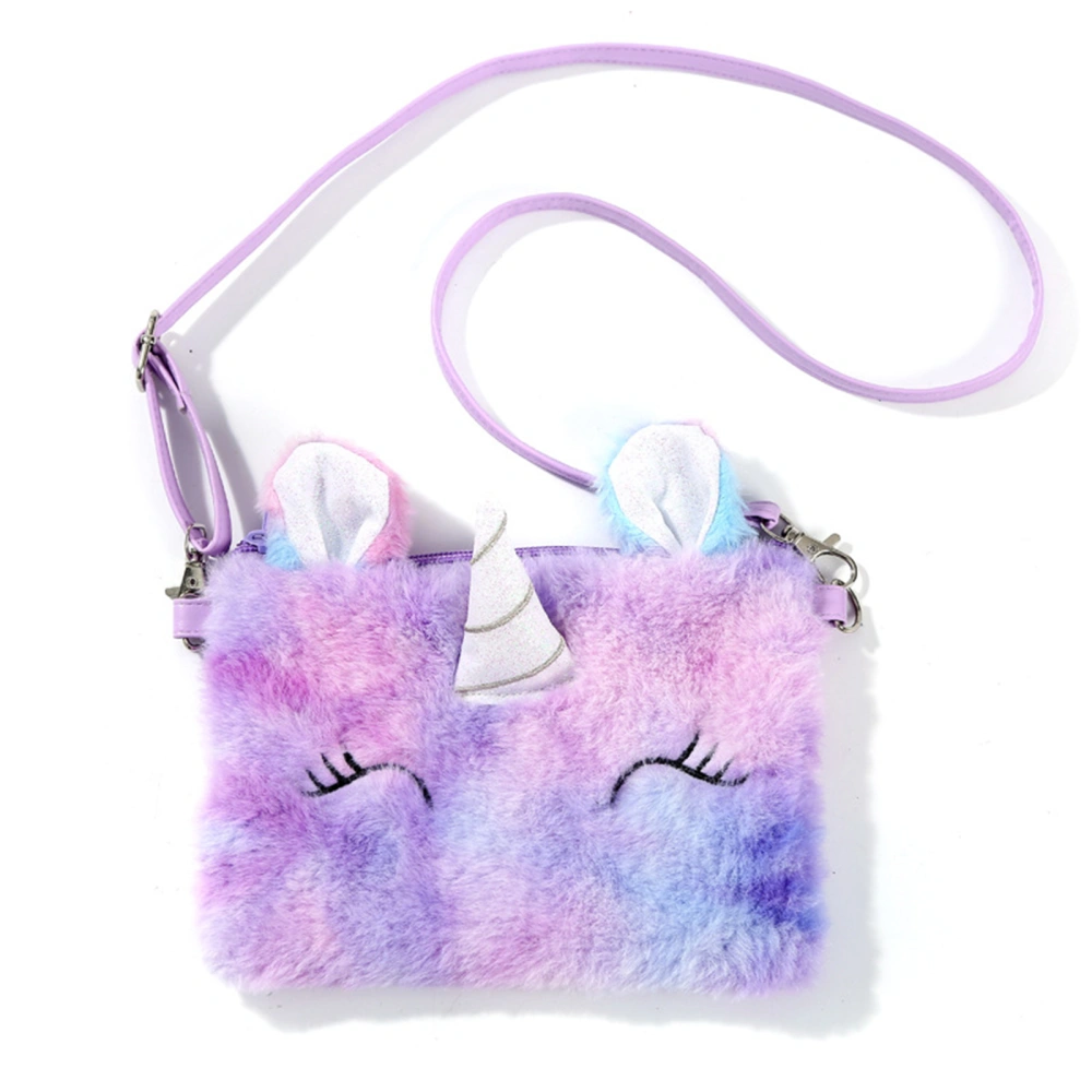 Unicorn Plush Shoulder Bag with Adjustable Shoulder Strap Gift 