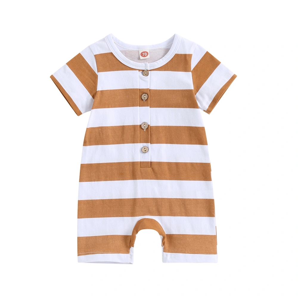 Infant Baby Boys Girls Romper Stripe Short Sleeve Newborn Bodysuits