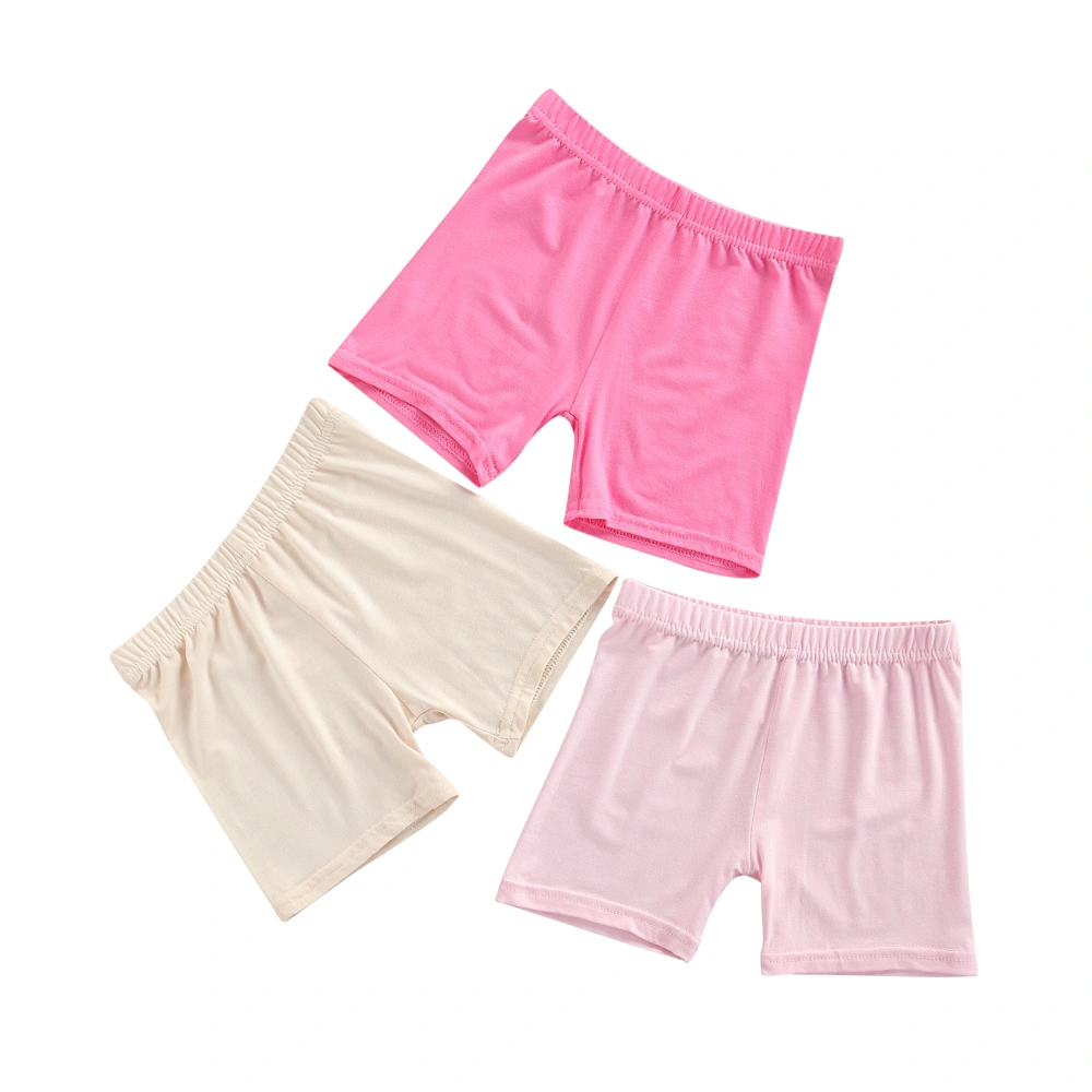 Girls Safety Pants, Anti-emptied Stretch Solid Color Mid-rise Shorts