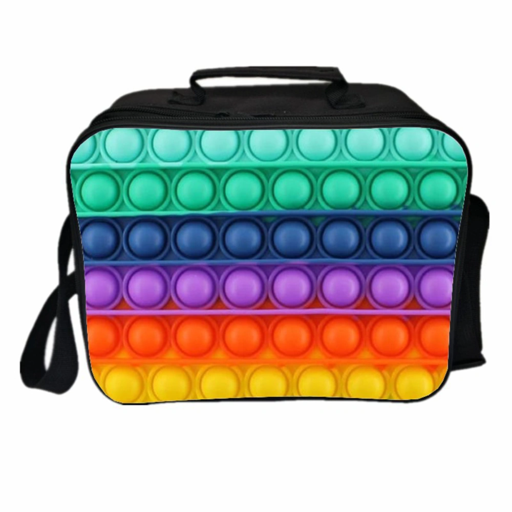 Push Bubble Toys Lunch Bag, Zipper Closure Tote for Lunchbox