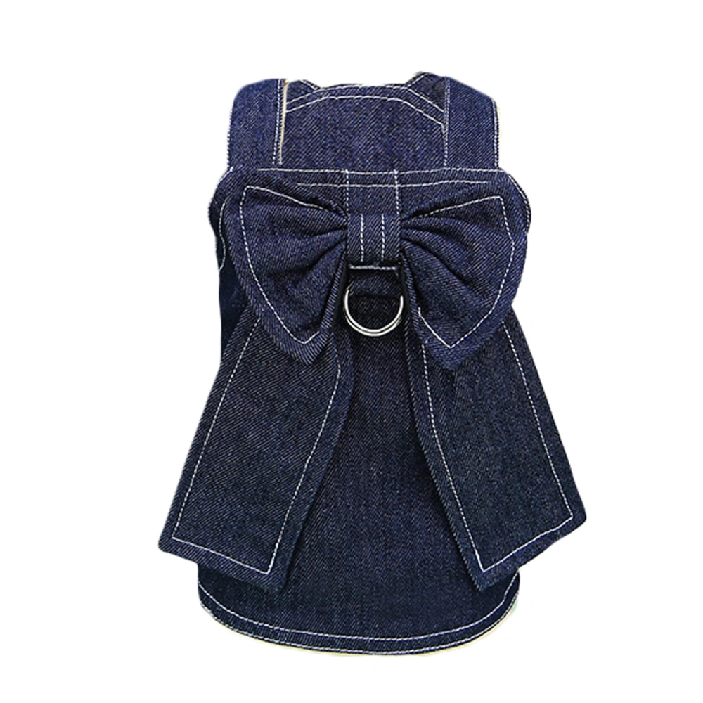 Pet Denim T-shirts/Princess Dress Cute Bowknot Puppy Cat Apparel