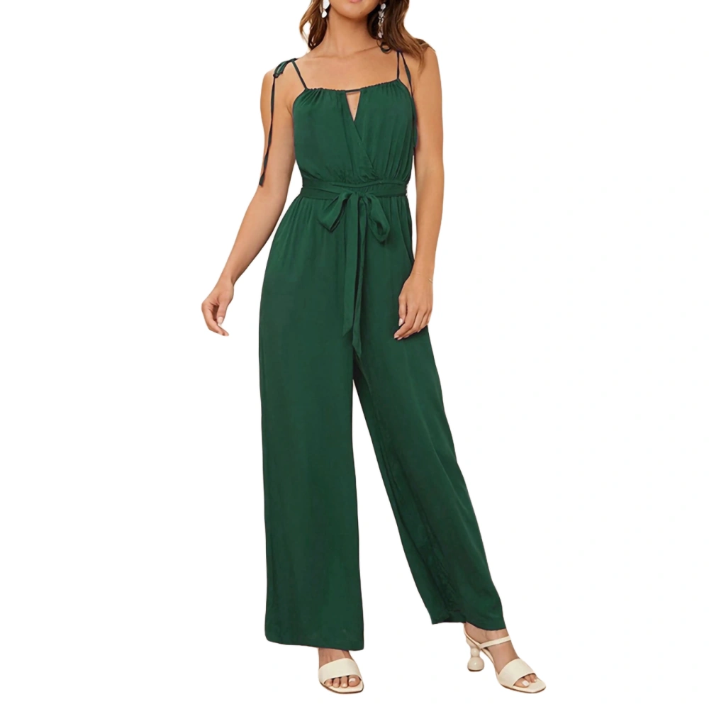 Women Romper Sleeveless Off Shoulder Cutout Solid Color Jumpsuit 