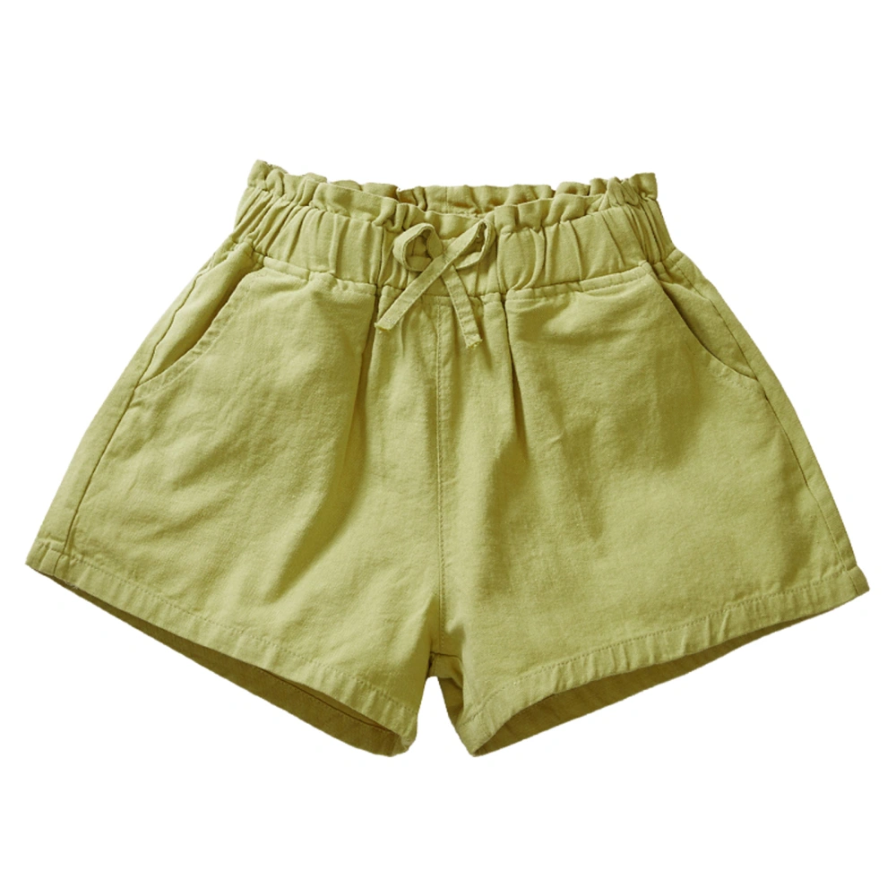 Girl Summer Shorts, Children Solid Color Slant Pocket Bowknot Pants