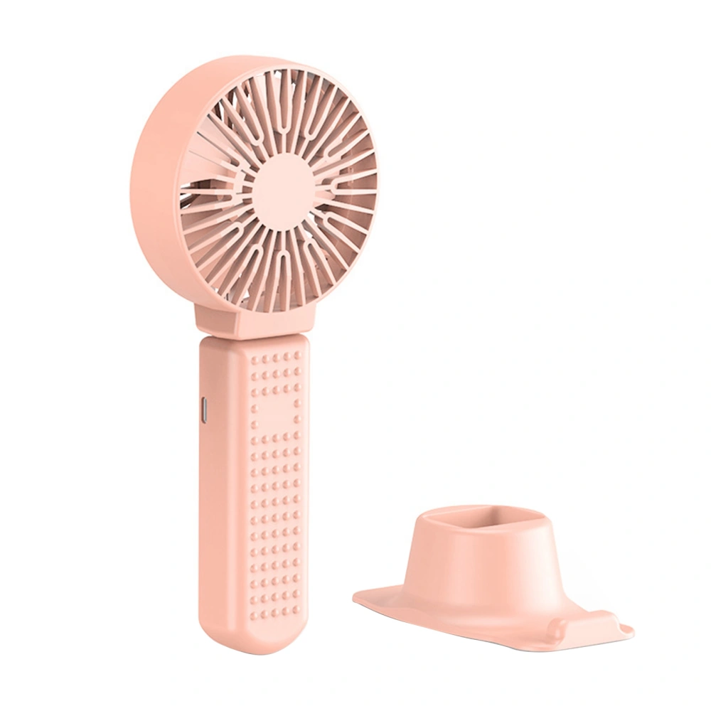 Handheld Fan with Phone Holder Base Adjustable  Foldable Tool