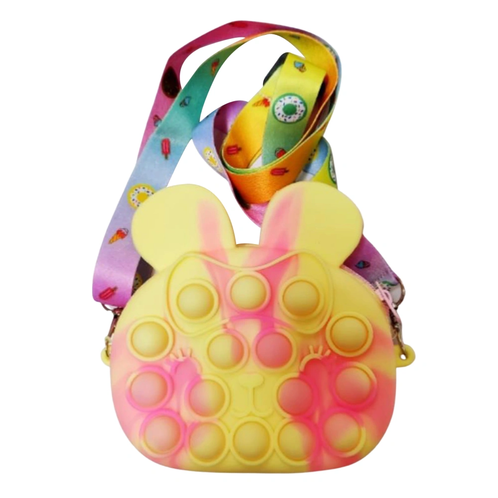 Girl Fidget Shoulder Bag, Bunny Crossbody Purse Bubble Sensory Toy