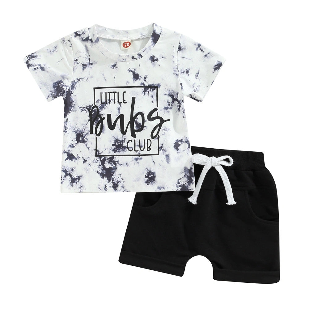 Infant Boy Summer Clothes Suits Striped Print T-Shirts Shorts Set