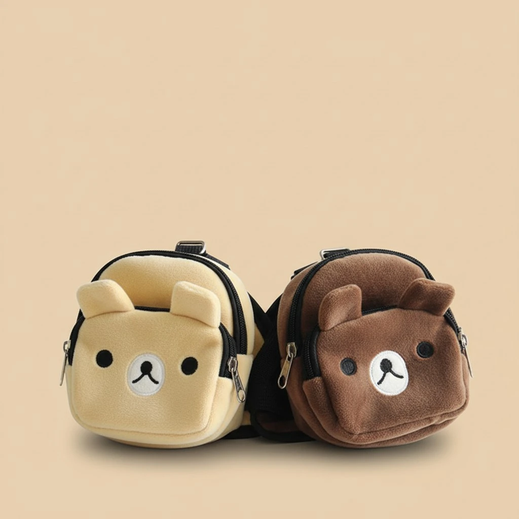 Pet Dog Plush Backpack, Puppy Knapsack Portable Nylon Bag Pack