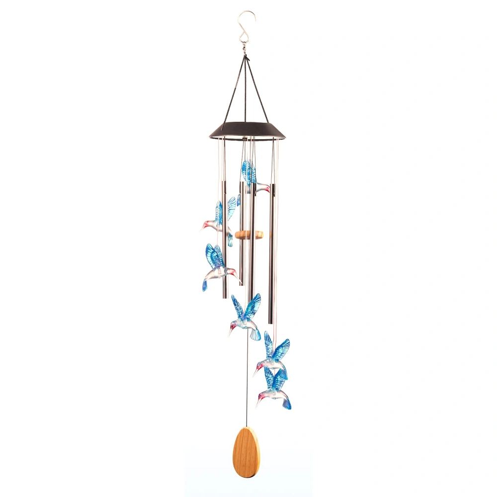 Hummingbird Outdoor Solar Wind Chime, Memorial Wind Chime Decoration