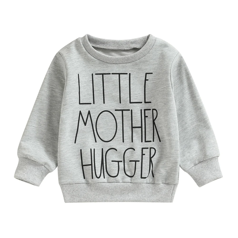 Toddler Sweatshirt Autumn Letter Print Long Sleeve Pullover T-shirt