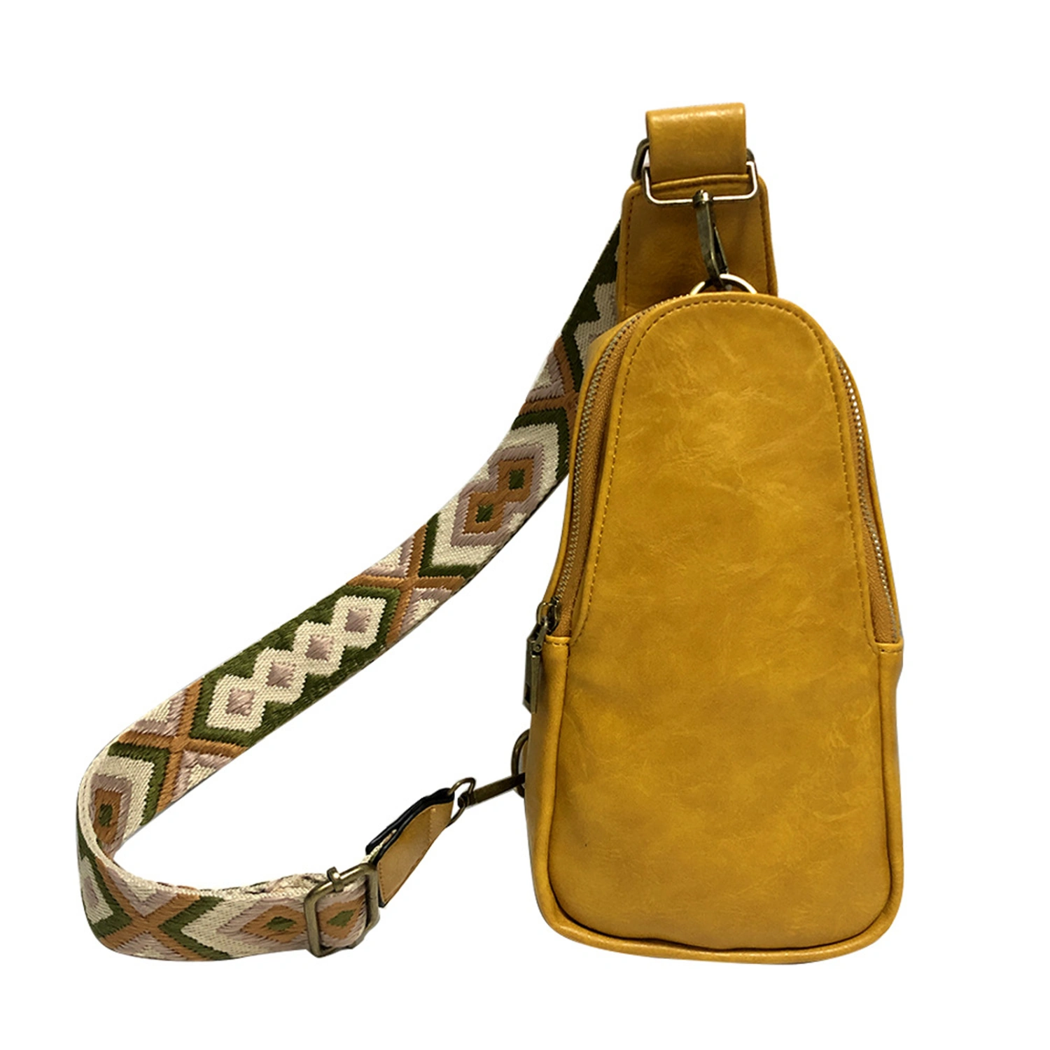 Female Crossbody Bag, Small Solid Color/ Leopard Print Chest Bag