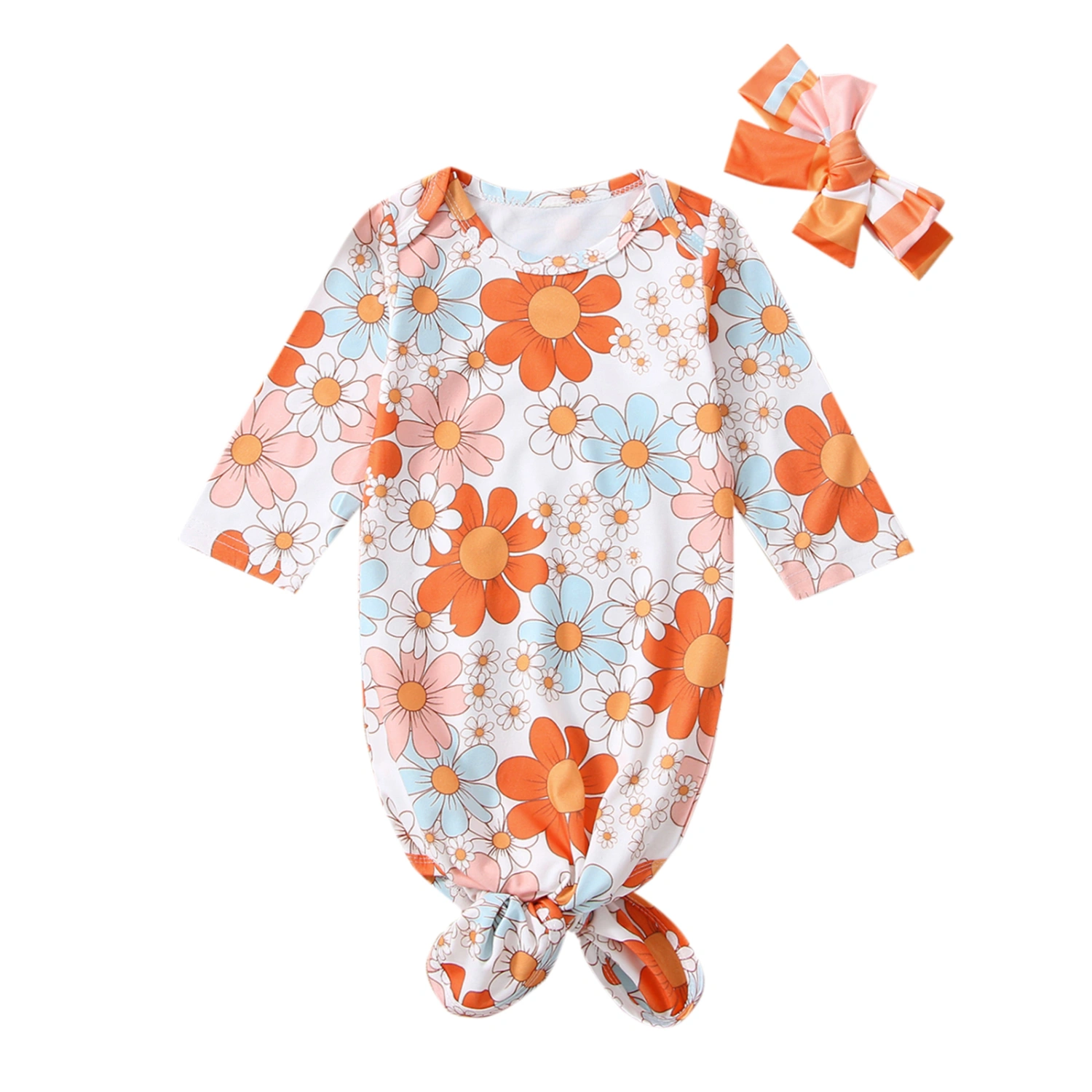 Baby Sleeping Bag Swaddling Newborn Soft Skin Friendly Bag + Headband
