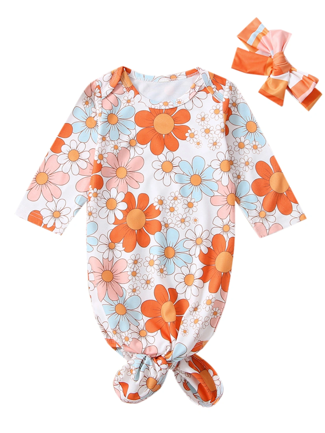 Baby Sleeping Bag Swaddling Newborn Soft Skin Friendly Bag + Headband