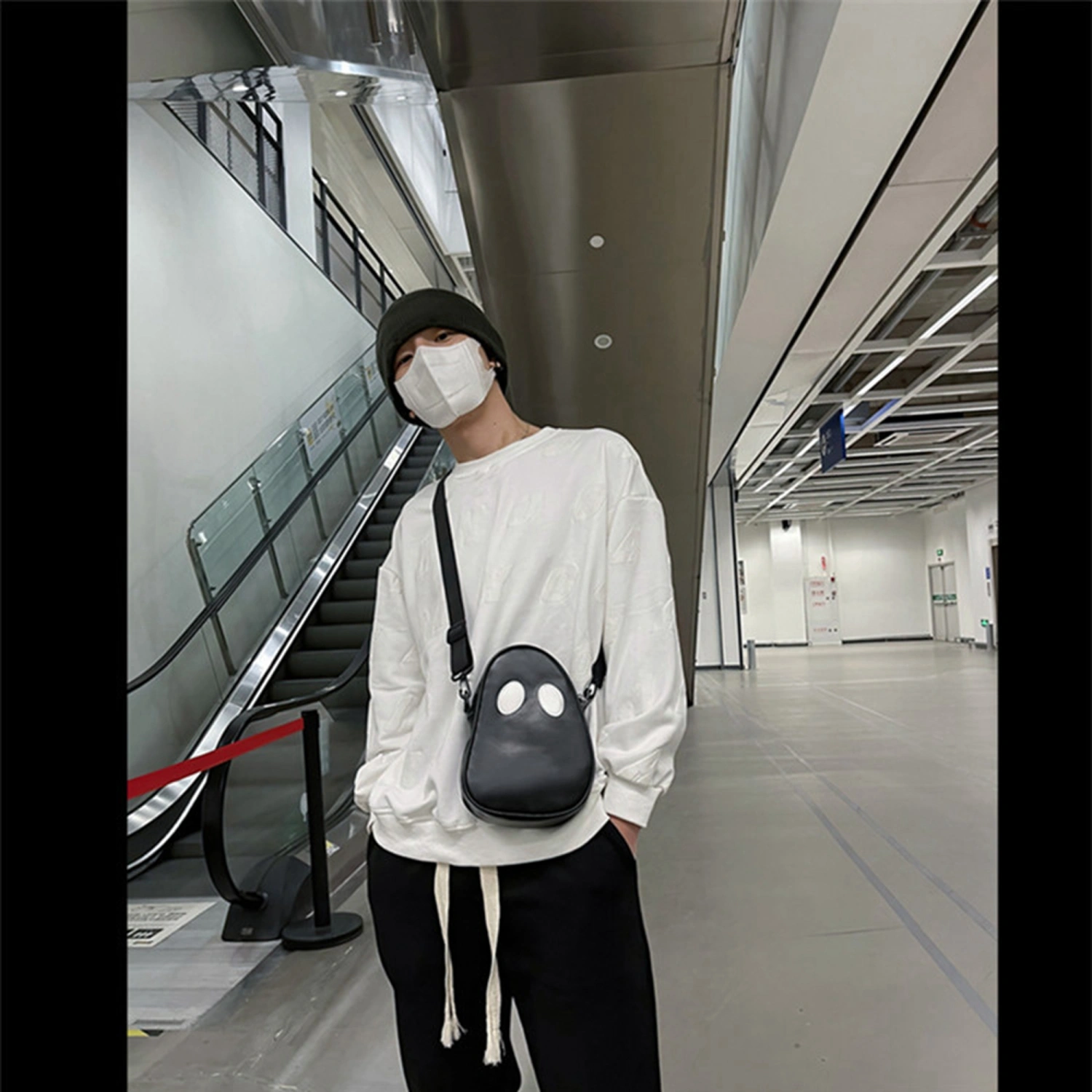 Cartoon Ghost PU Handbags for Women Tote Shoulder Crossbody Bags