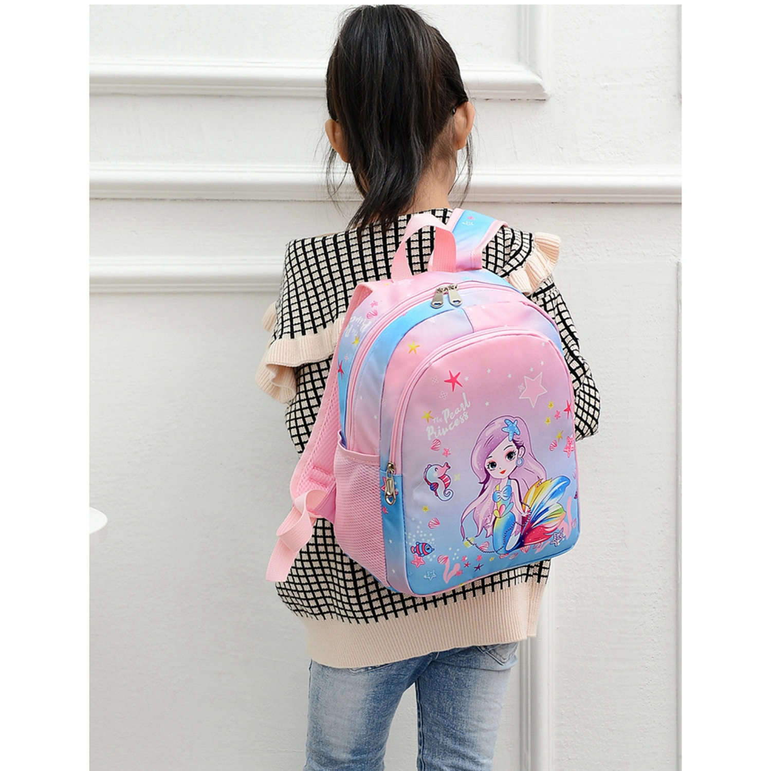 Toddler Girls Backpack, Cartoon Unicorn/Mermaid Print School Bag