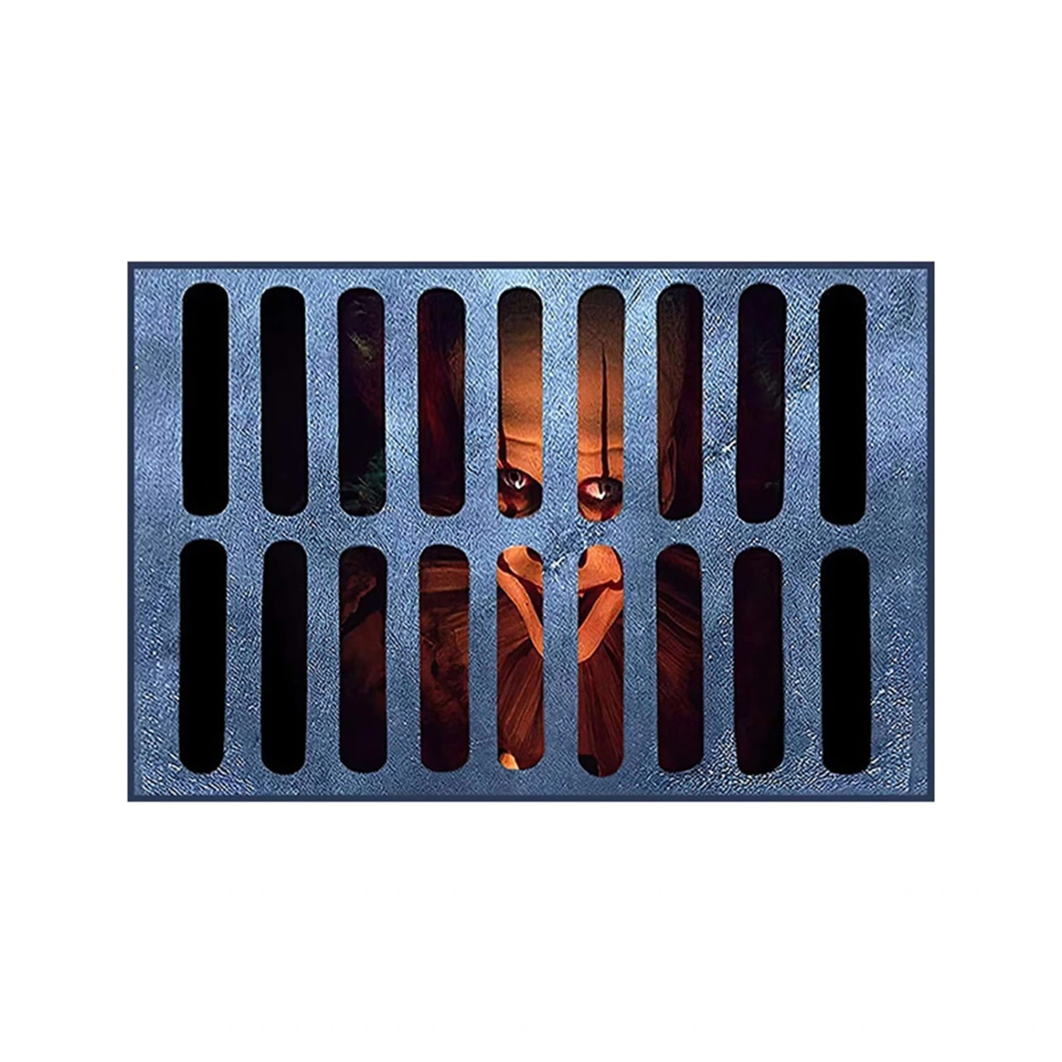 Square Blanket Halloween Manhole Cover Clown Grimace Floor Carpet