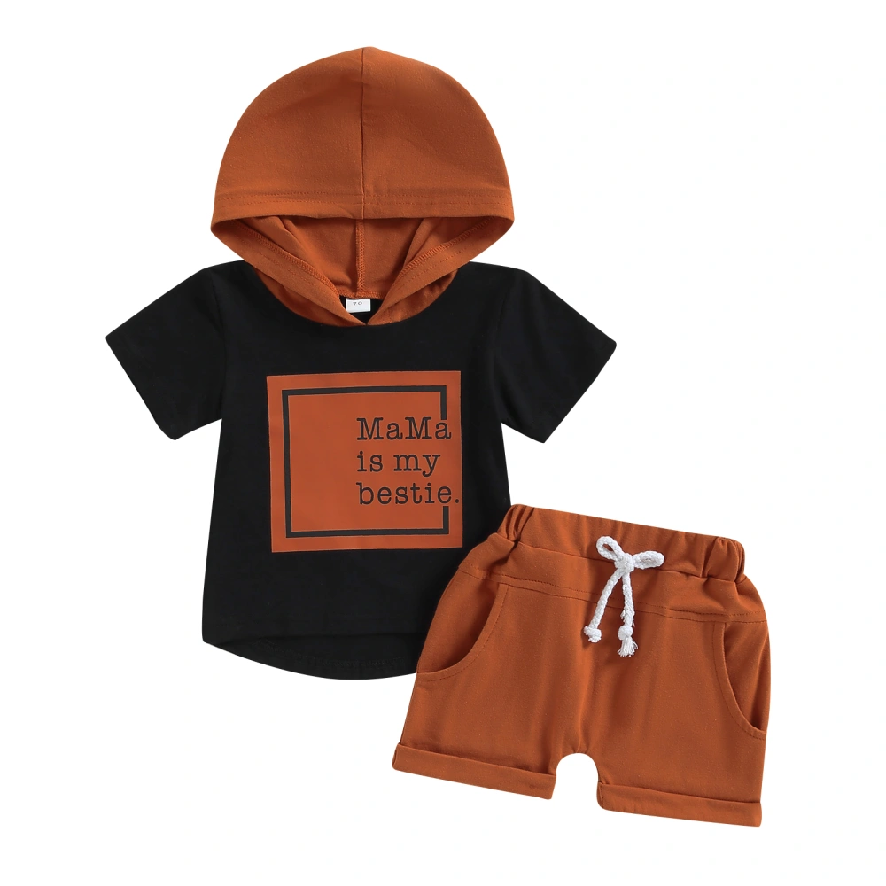 Infant Boys Summer Clothes Outfits Letter Print Tops Shorts Suit