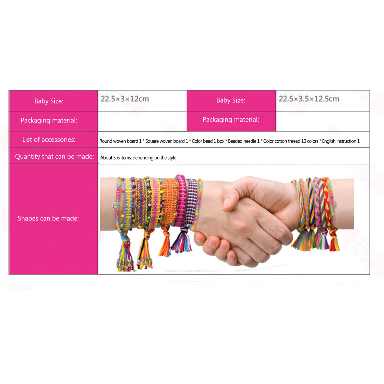 Friendship Bracelet Making Kit for Girls, DIY Jewelry Set for Kids