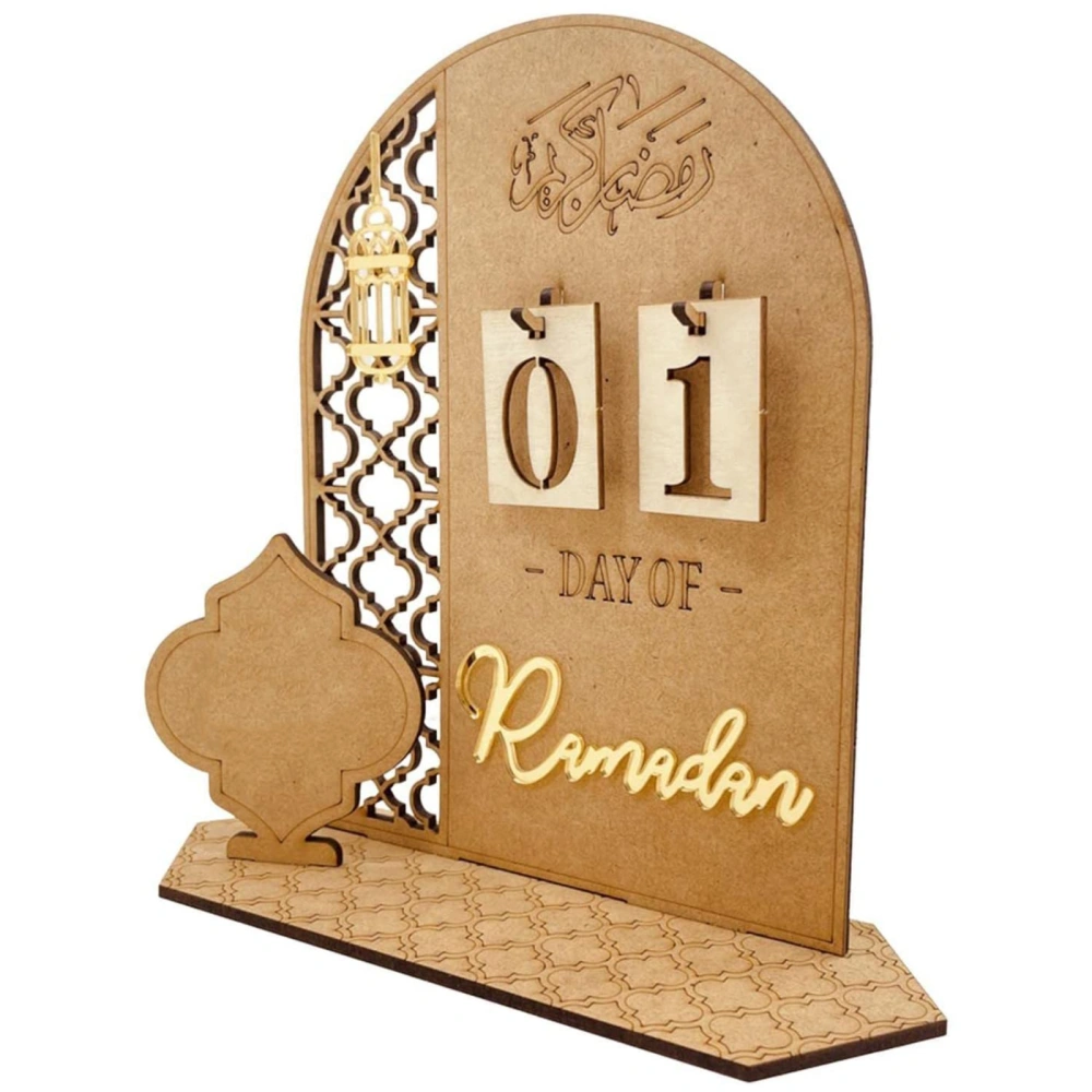 Wooden Ramadan Advent Calendar Decorations Countdown Calendars