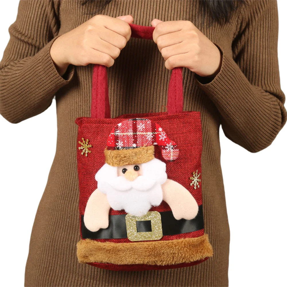 Christmas Children's Candy Bag, Snowman/Bear/Elk Pattern Apple Bags