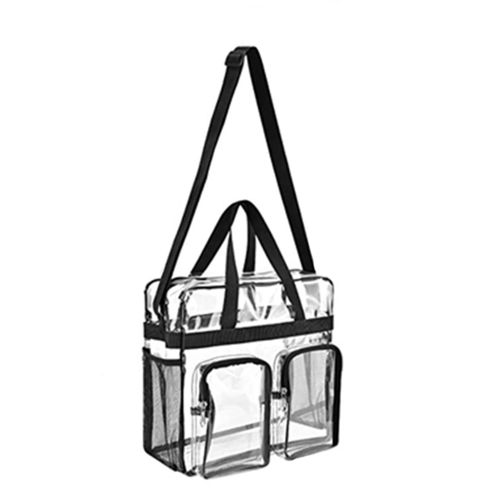 Clear Bag Stadium Approved, Large Shoulder Tote Bag with Zip Closure