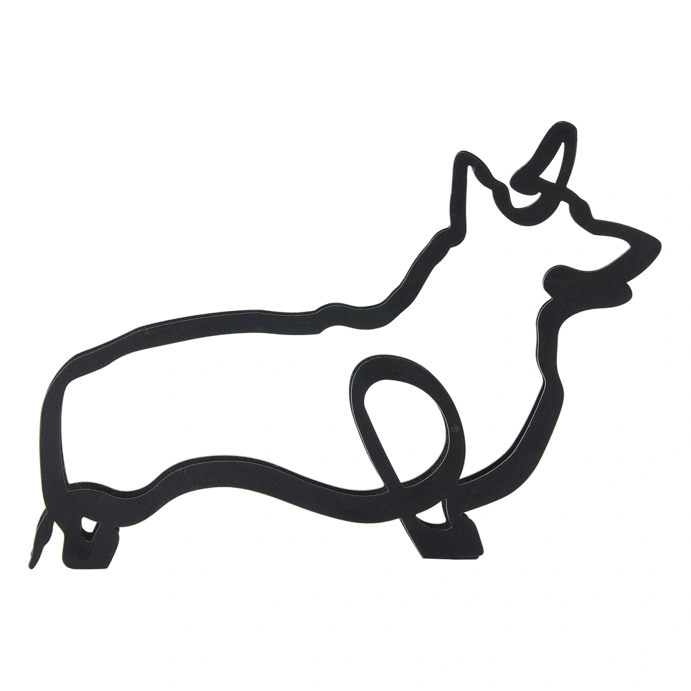 Animal Art Sculpture, Minimalist Abstract Iron Dog Desktop Ornament