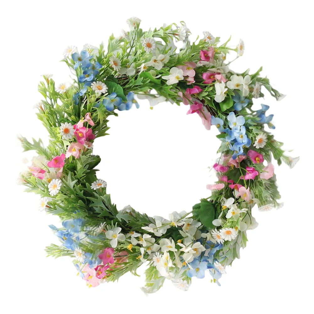 Artificial Wreath for Front Door, Spring Wreath for Wall, Decorations