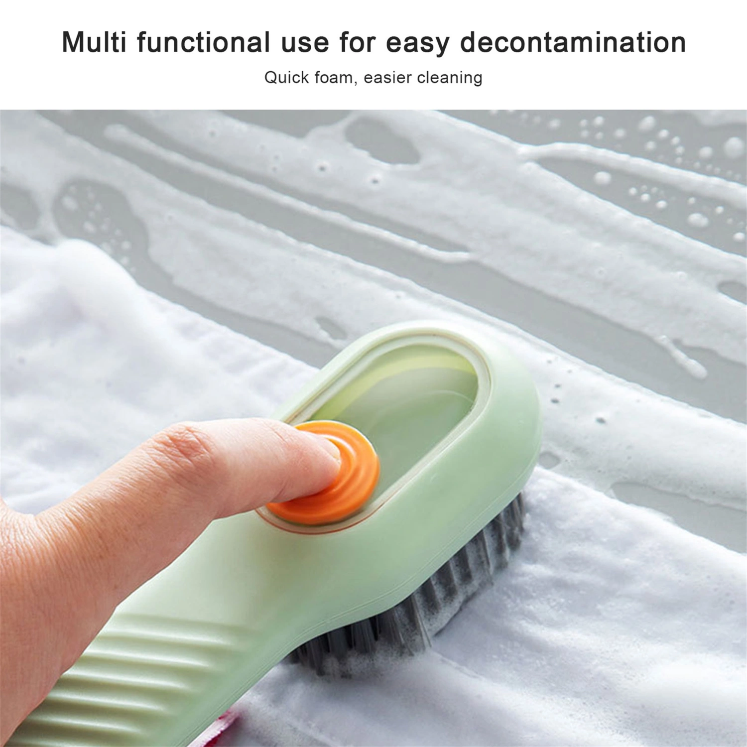 Shoes Cleaning Brus, Press Automatic Liquid Adding Shoe Brush