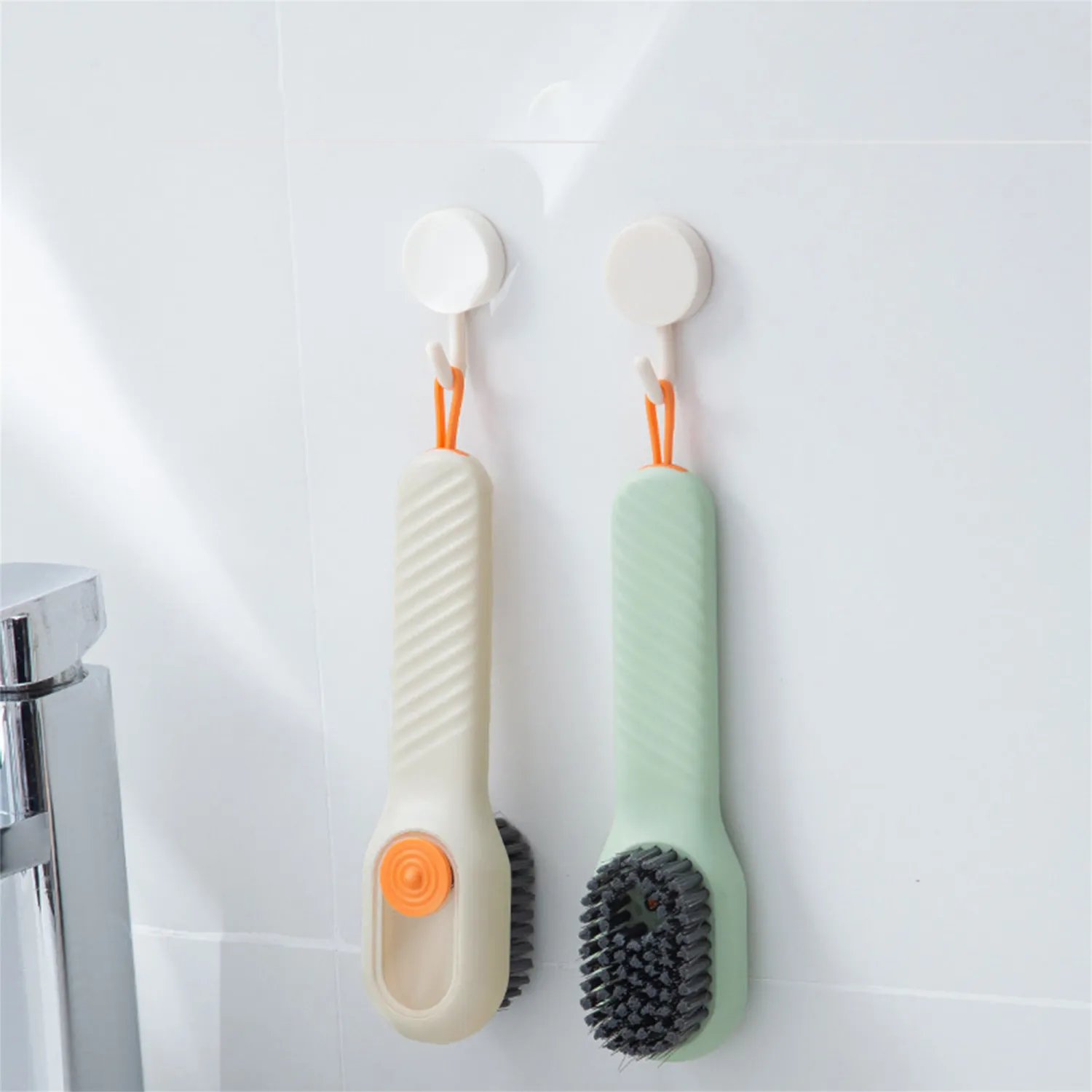 Shoes Cleaning Brus, Press Automatic Liquid Adding Shoe Brush