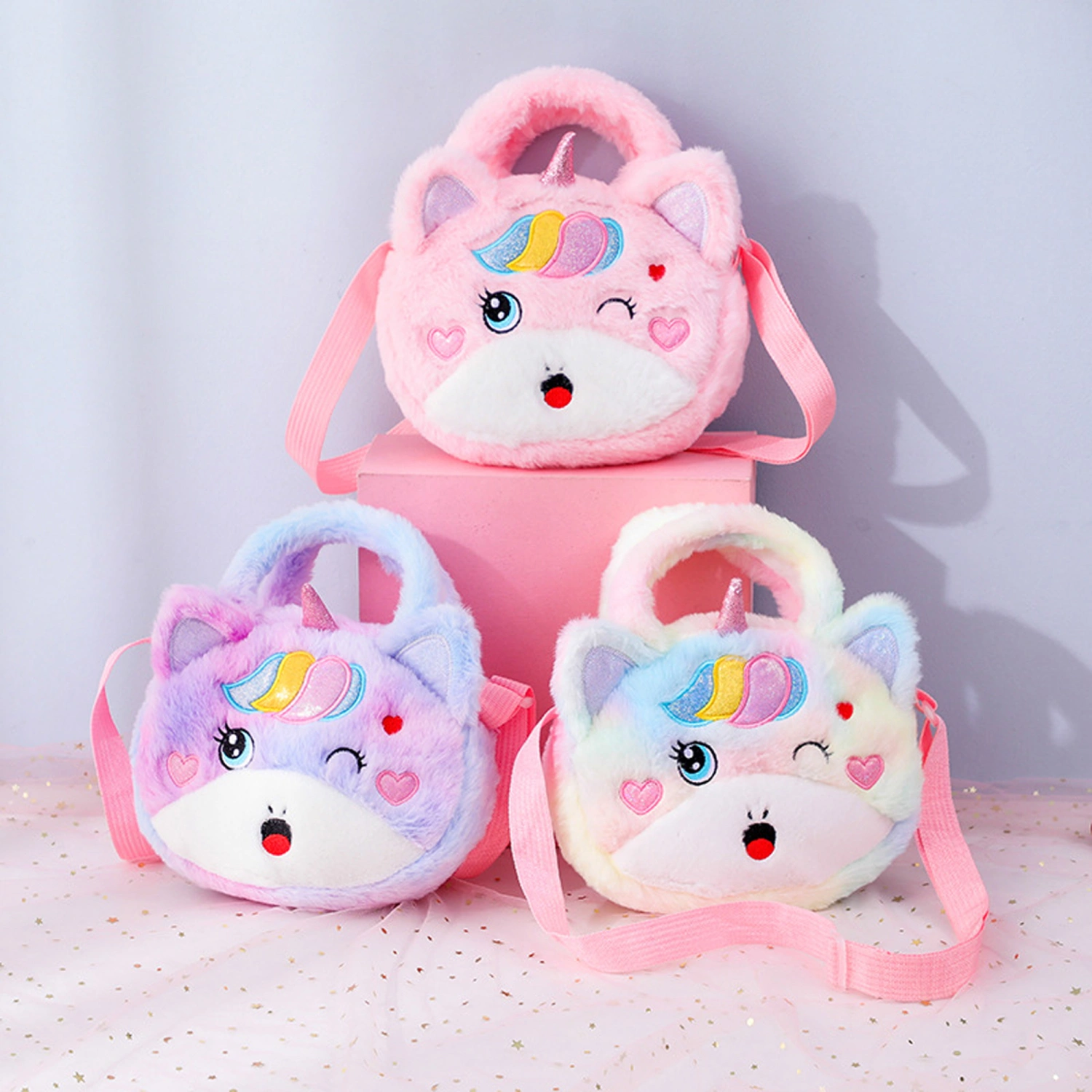 Women Shoulder Bag Cute Plush Cartoon Animal Crossbody Bag Handbag