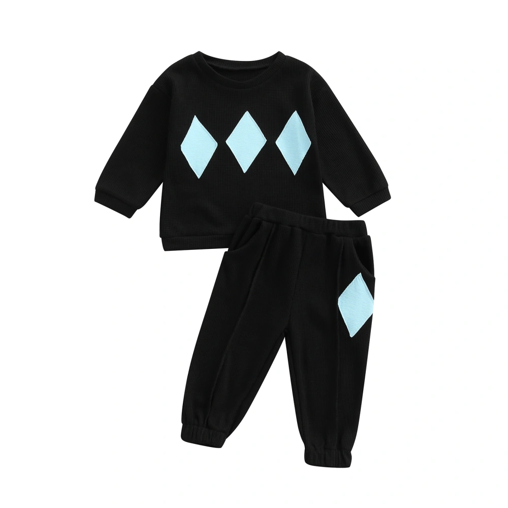 Baby Boy Girl Sweatshirt Suit, Long Sleeve Tops Pants Suit Set