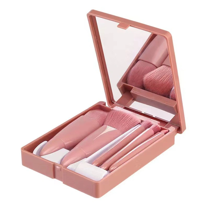 Makeup Brush with Mirror Mini Foundation Eye Shadow Lip Brush
