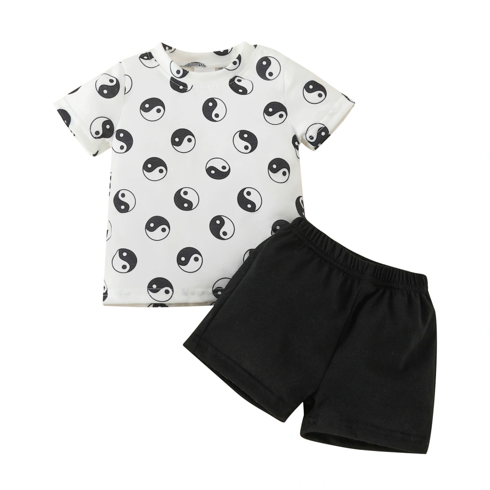 Infant Boy Summer Clothes Suits Eight-Diagram Print T-Shirts Shorts