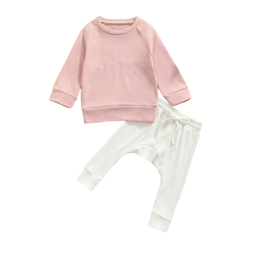 Baby Unisex Tops Pants Long Sleeve Loose Shirt Drawstring Trousers