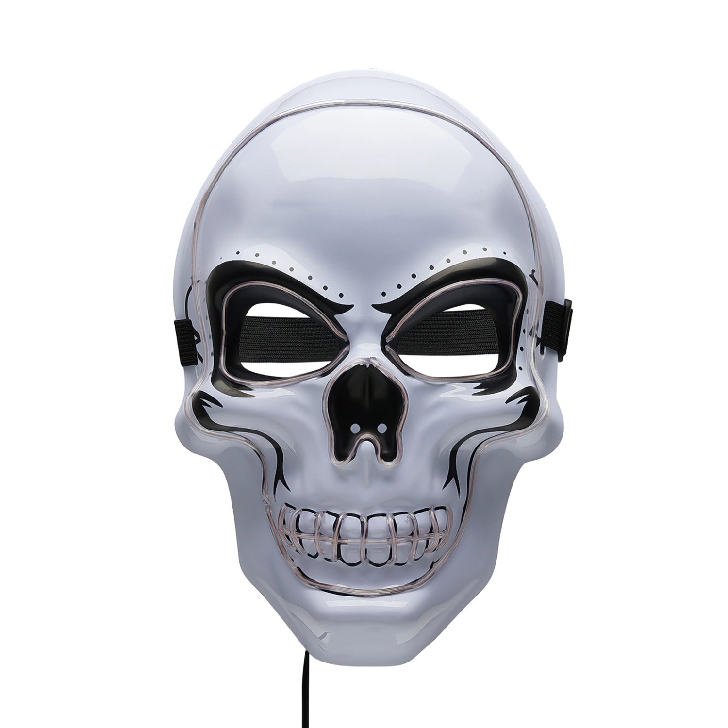 LED Skull Head Cover, Halloween Light Up LED Skull Full Face Facewear