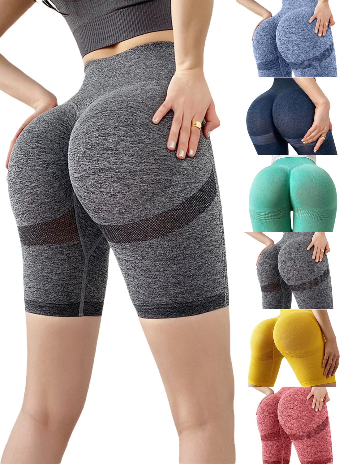 Women's Solid Color Slimming Short Pants for Daily and Exercise