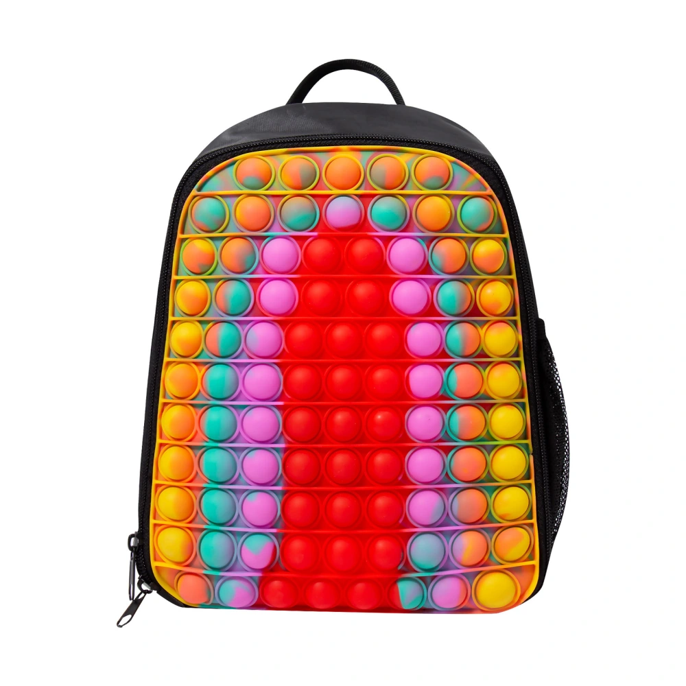 Pop Bag Pop Backpack, Colorful/Solid Color 2 in 1 Push Bubble Daypack