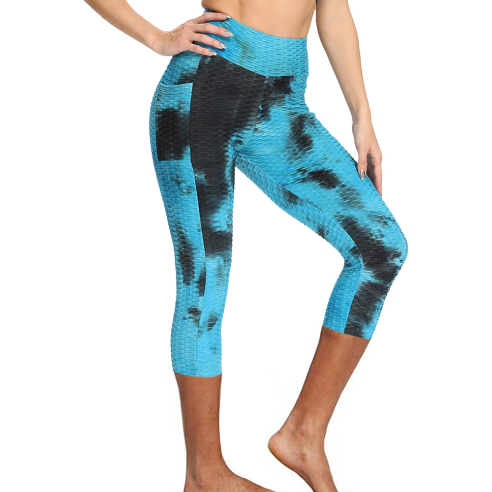 Women Sweatpants, Tie-dyed Print Elastic High Waist Leggings