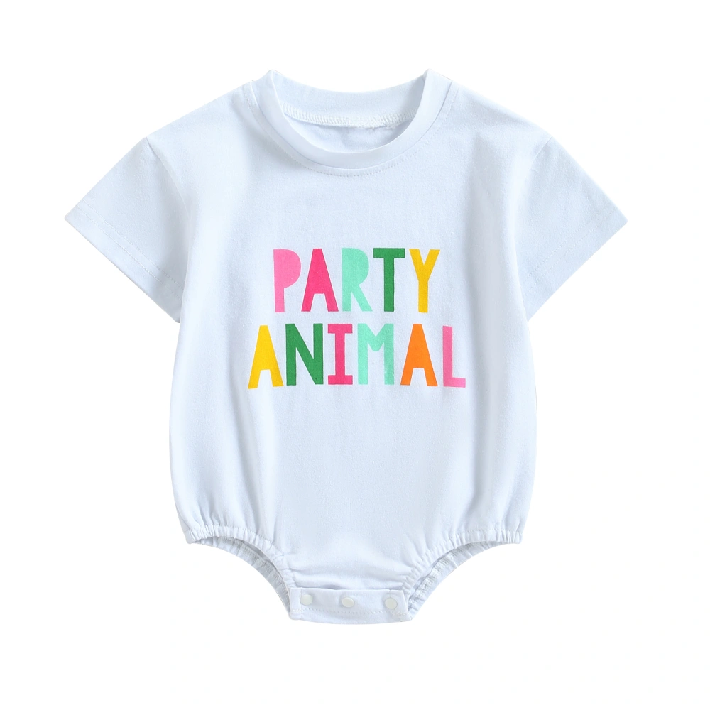 Infant Baby Girls Boys Romper/T-Shirts Colorful Letter Print Bodysuits