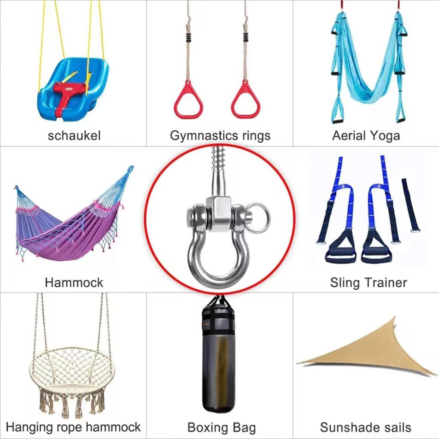 Swing Hangers, Stainless Steel Swing Set Brackets for Porch Swing