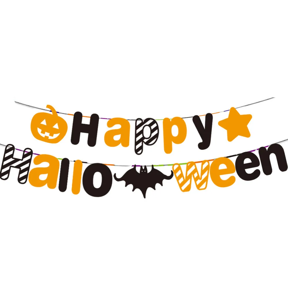 Halloween Stickers Bats, 3D Black Wall Sticker with Alphabet Banner