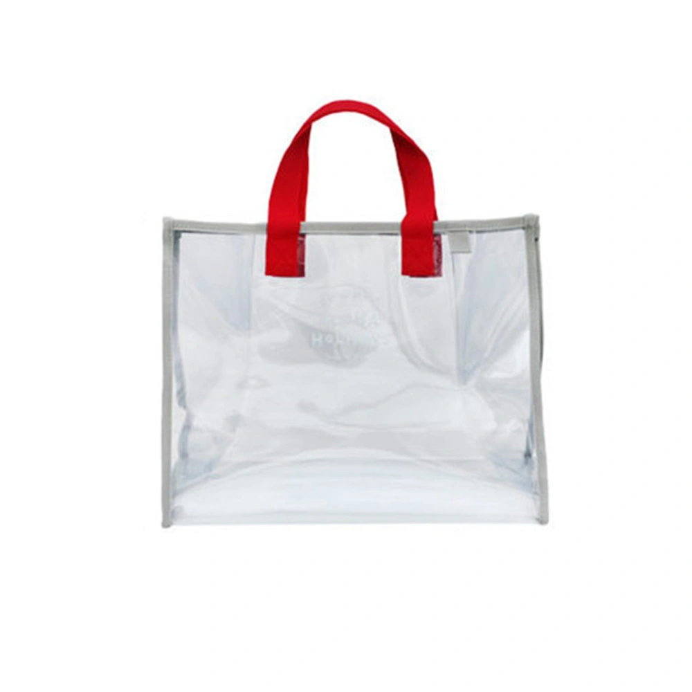 Beach Bag, Portable Letter Print Transparent Handbag Shoulder Bag